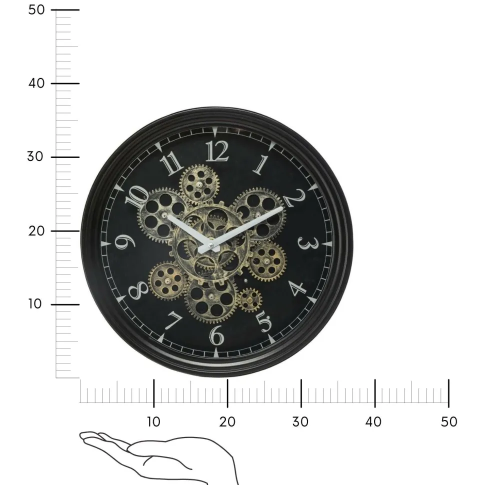 Zegar Meca 37cm czarny