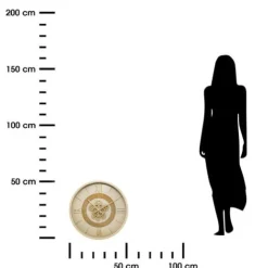 Zegar mechaniczny Guiliana 50 cm beżowy