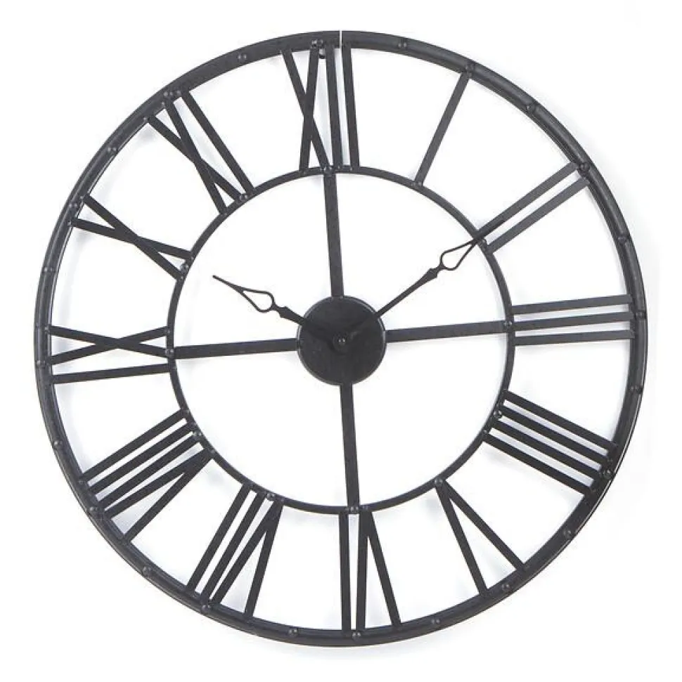 Zegar Vintage okrągły czarny