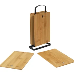 Zestaw 6 desek do krojenia bambusowych    na stojaku