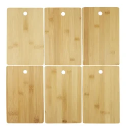 Zestaw 6 desek do krojenia bambusowych    na stojaku