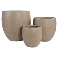 Zestaw 3 doniczek Beckley brązowe