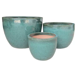 Zestaw 3 doniczek Burnley zielone