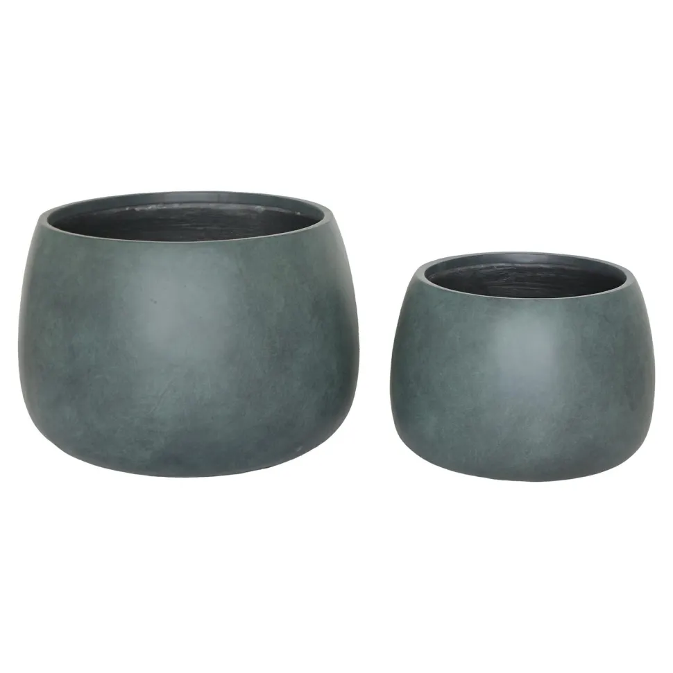Zestaw 2 doniczek Stanbury szaro-zielone