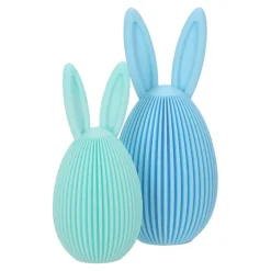 Zestaw 2 figurek wielkanocnych jajek niebieskie i turkusowe