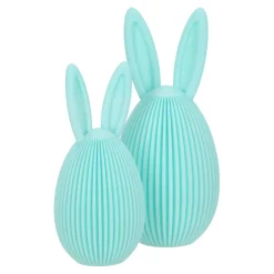 Zestaw 2 figurek wielkanocnych jajek      turkusowych