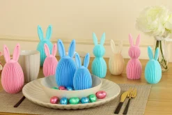 Zestaw 2 figurek wielkanocnych jajek      turkusowych