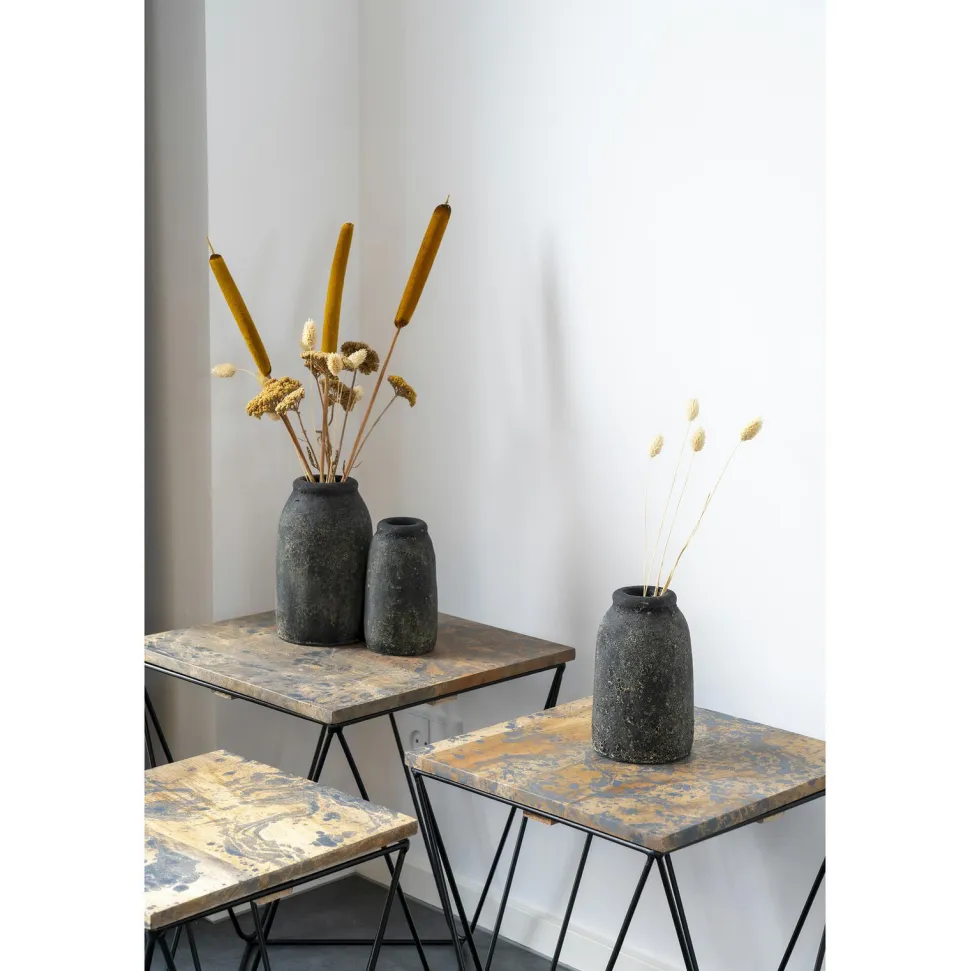 Zestaw 3 kamiennych wazonów Velas szarych