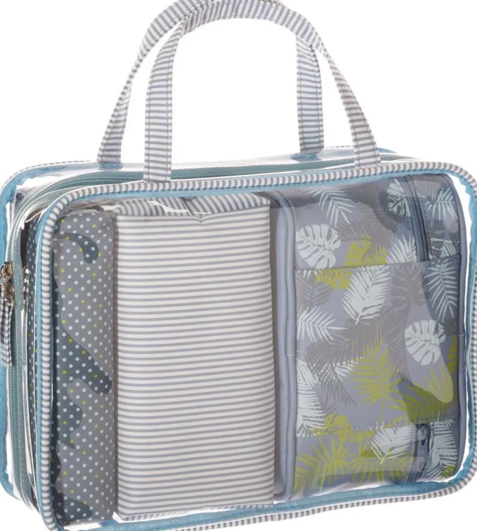 Zestaw 4 kosmetyczek Summer zielony