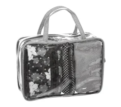 Zestaw 4 kosmetyczek Winter czarny