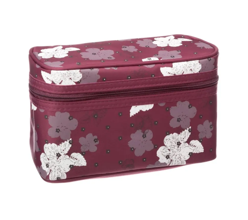 Zestaw 4 kosmetyczek Winter czerwony