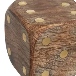 Zestaw 3 kostek dekoracyjnych Roger       drewno mango