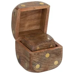 Zestaw 3 kostek dekoracyjnych Roger       drewno mango