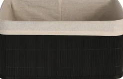 Zestaw 4 koszy bambusowych czarne