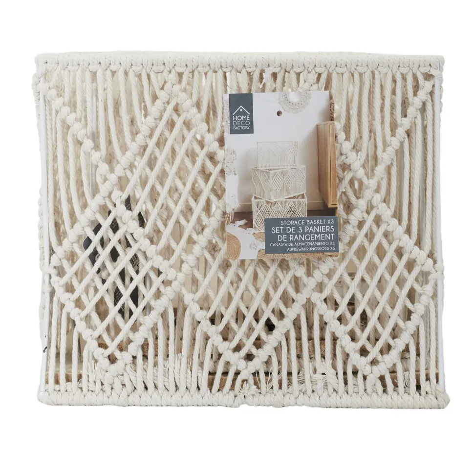 Zestaw 3 koszy BOHO
