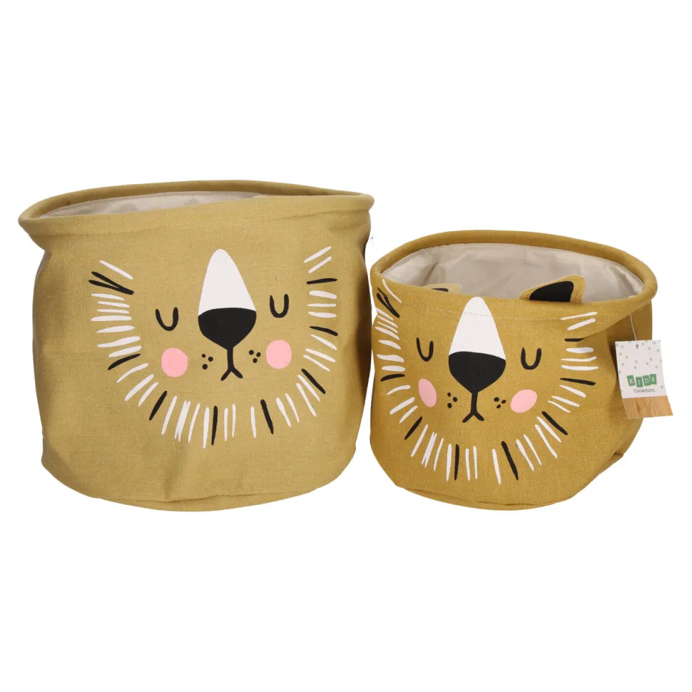 Zestaw 2 koszy Lew z tkaniny