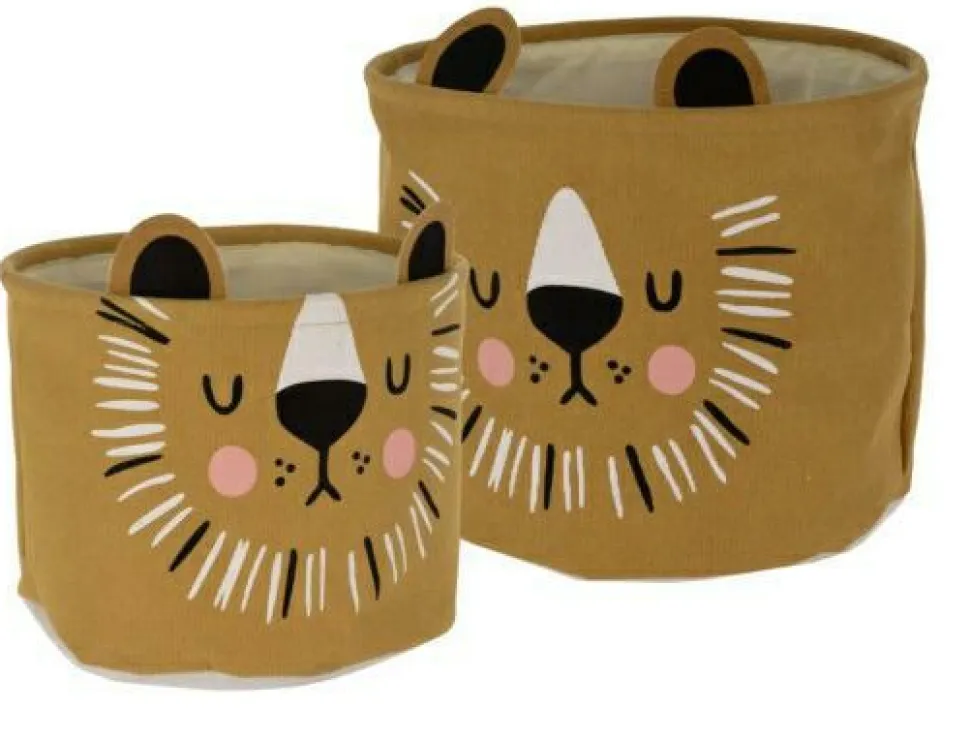 Zestaw 2 koszy Lew z tkaniny