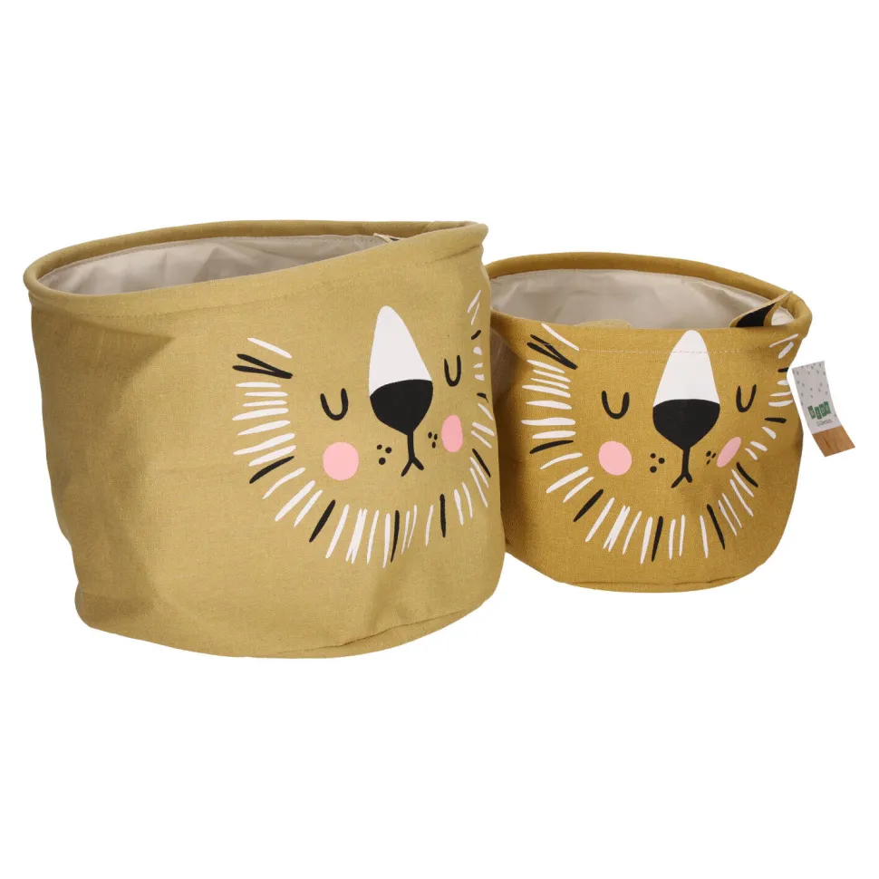 Zestaw 2 koszy Lew z tkaniny