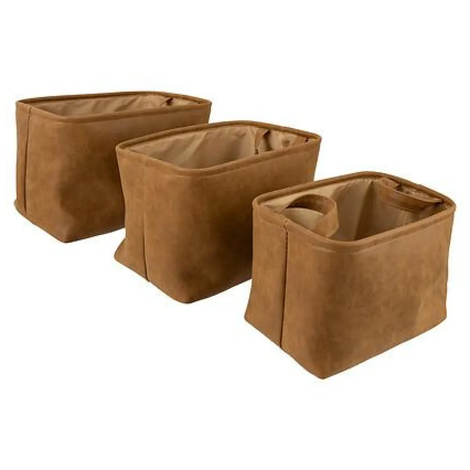 Zestaw 3 koszy Roméo brązowy