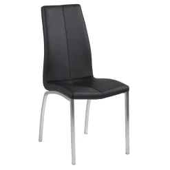 Zestaw 4 krzeseł Asama czarne tapicerowane