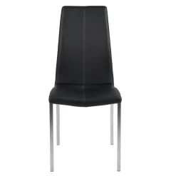 Zestaw 4 krzeseł Asama czarne tapicerowane