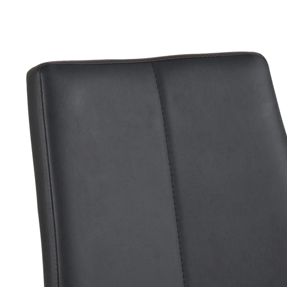 Zestaw 4 krzeseł Asama czarne tapicerowane