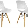Zestaw 2 krzeseł Tortuga białe
