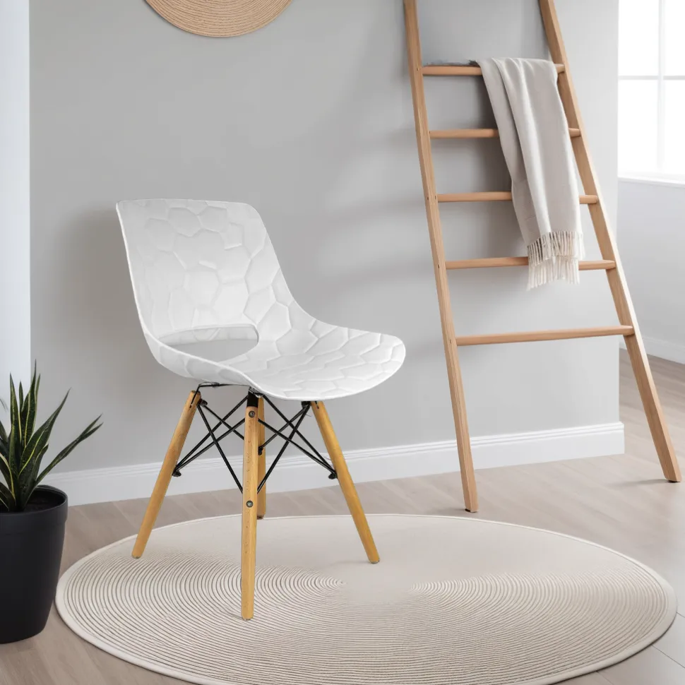 Zestaw 2 krzeseł Tortuga białe