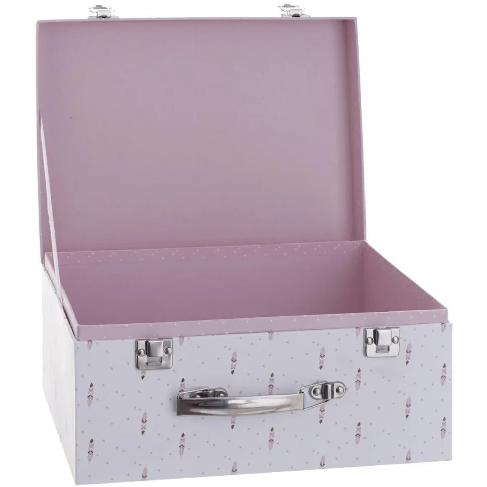 Zestaw 3 kufrów dziecięcych różowe