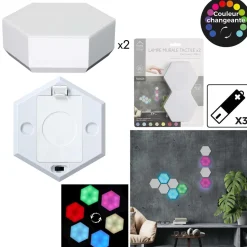 Zestaw 2 lamp ściennych Hexagonal