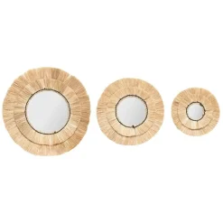 Zestaw 3 luster Alba naturalne