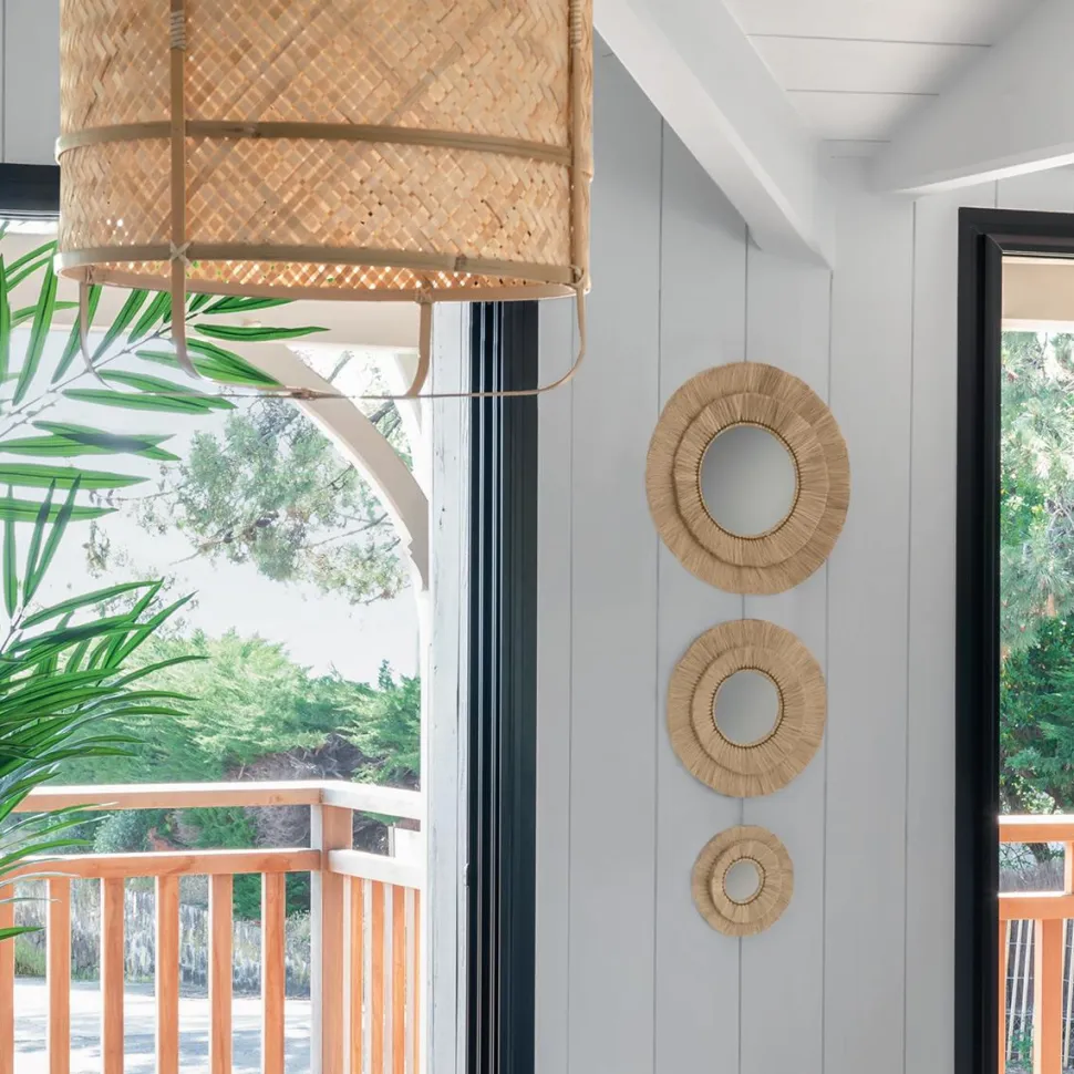 Zestaw 3 luster Alba naturalne