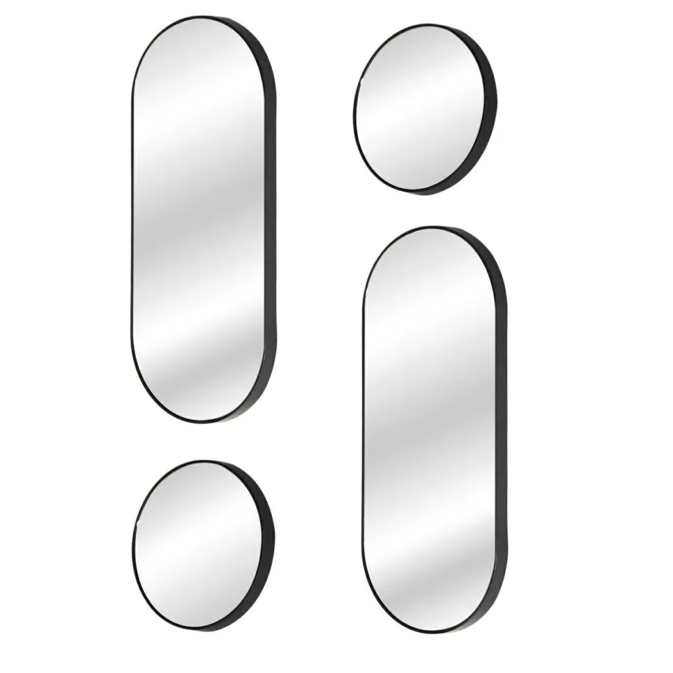 Zestaw 4 luster Deco Round czarny