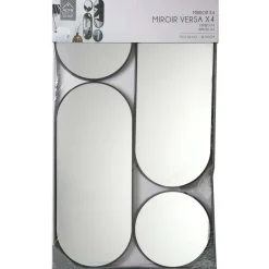 Zestaw 4 luster Deco Round czarny