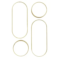 Zestaw 4 luster Deco round złote