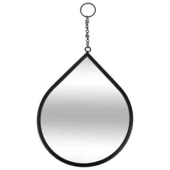 Zestaw 3 luster Drop w kształcie kropli   czarny