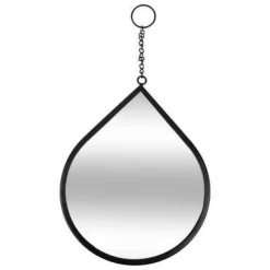 Zestaw 3 luster Drop w kształcie kropli   czarny