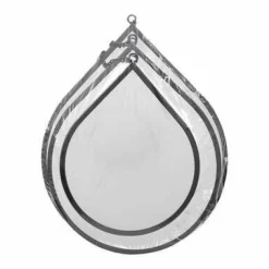 Zestaw 3 luster Drop w kształcie kropli   czarny