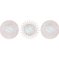 Zestaw 3 luster Intesi Opio kremowe