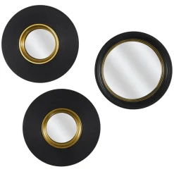 Zestaw 3 luster Oko czarne