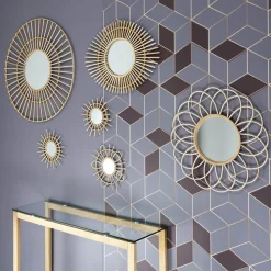 Zestaw 3 luster rattanowych Lipsi