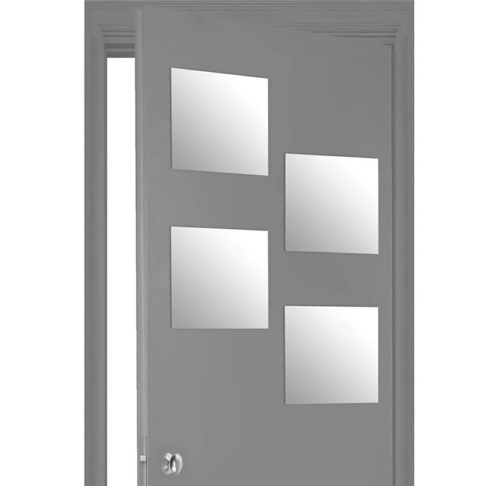 Zestaw 4 luster samoprzylepnych kwadratowe