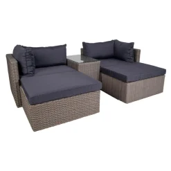 Zestaw 2 ogrodowych leżanek Rossi  technorattan