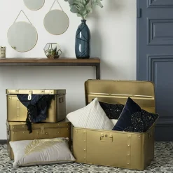 Zestaw 3 okrągłych luster Leny złote