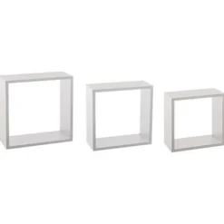 Zestaw 3 półek ściennych Fixy L biały