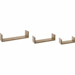 Zestaw 3 półek Edge dąb naturalny