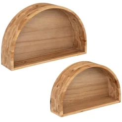 Zestaw 2 półek Maude naturalne