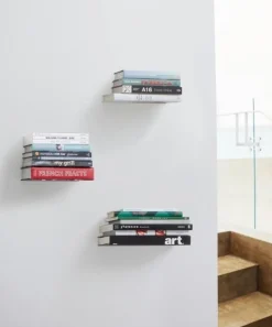 Zestaw 3 półek na książki, L, CONCEAL szare