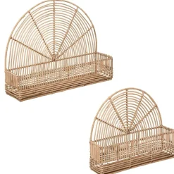 Zestaw 2 półek Wonder rattanowe