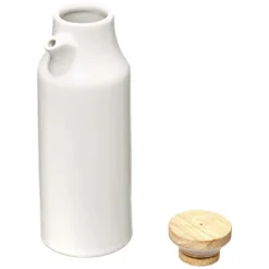 Zestaw 4 pojemników na przyprawy Seramik na podstawce bambusowej